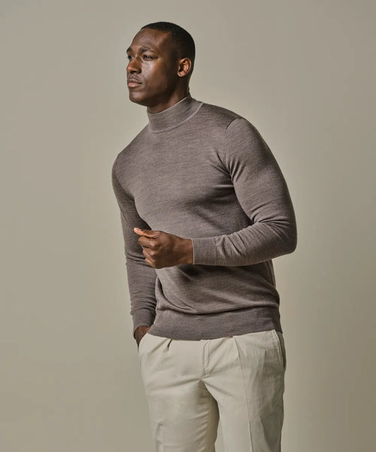 PROFUOMO MERINO MOCK NECK
