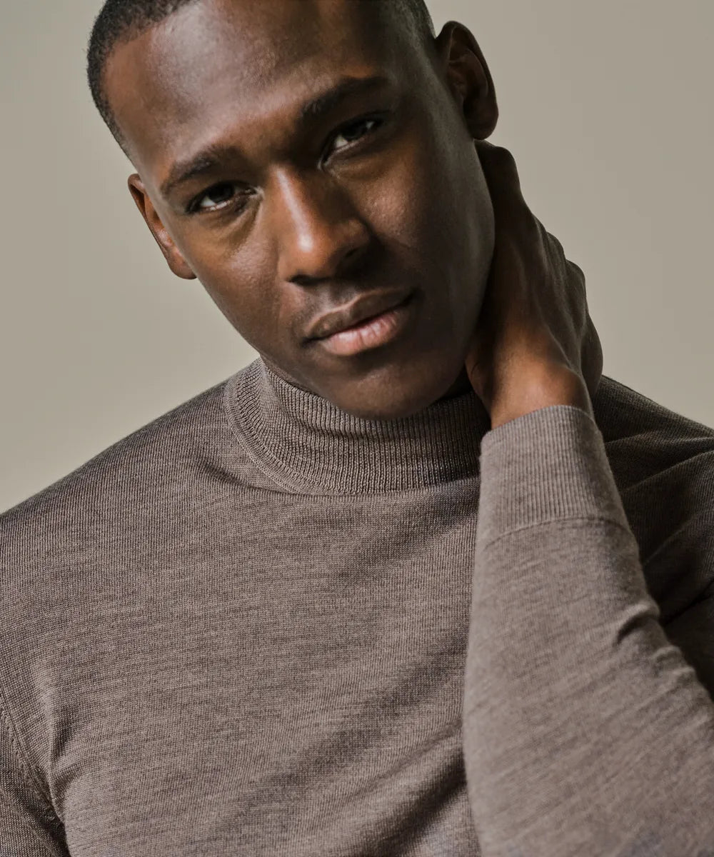 PROFUOMO MERINO MOCK NECK